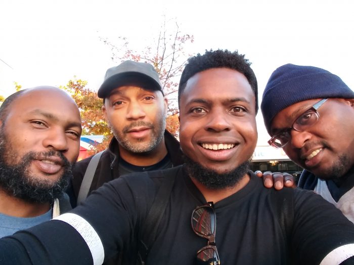 Jomo Johnson with friends from his earlier Church for Black Men ministry